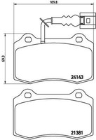 Brembo Bremsbelagsatz, Scheibenbremse P 85 104 FüR Seat