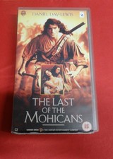 The Last of the Mohicans (VHS, 1993) Rated 15 Daniel Day-Lewis