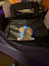 Vintage 1987 Fisher Price Doctor Black Bag Medical Kit - 8 Piece Toy Set