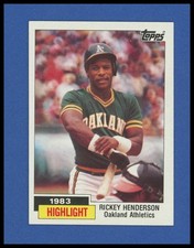 1984 Topps #2 Rickey Henderson Record Breaker Baseball Card