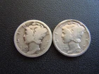 1935 P Mercury Dime Coin - 2 Coins #1