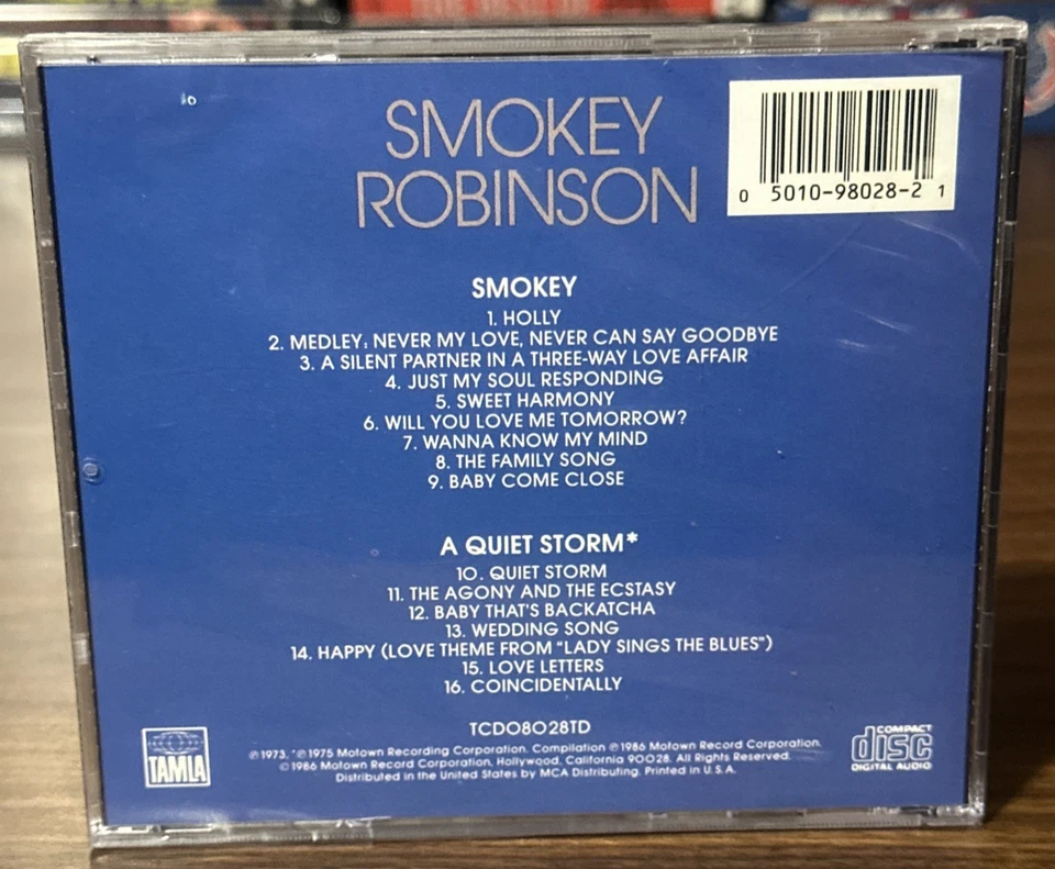 Smokey Robinson Smokey A Quiet Storm CD NEW - Image 2 of 2