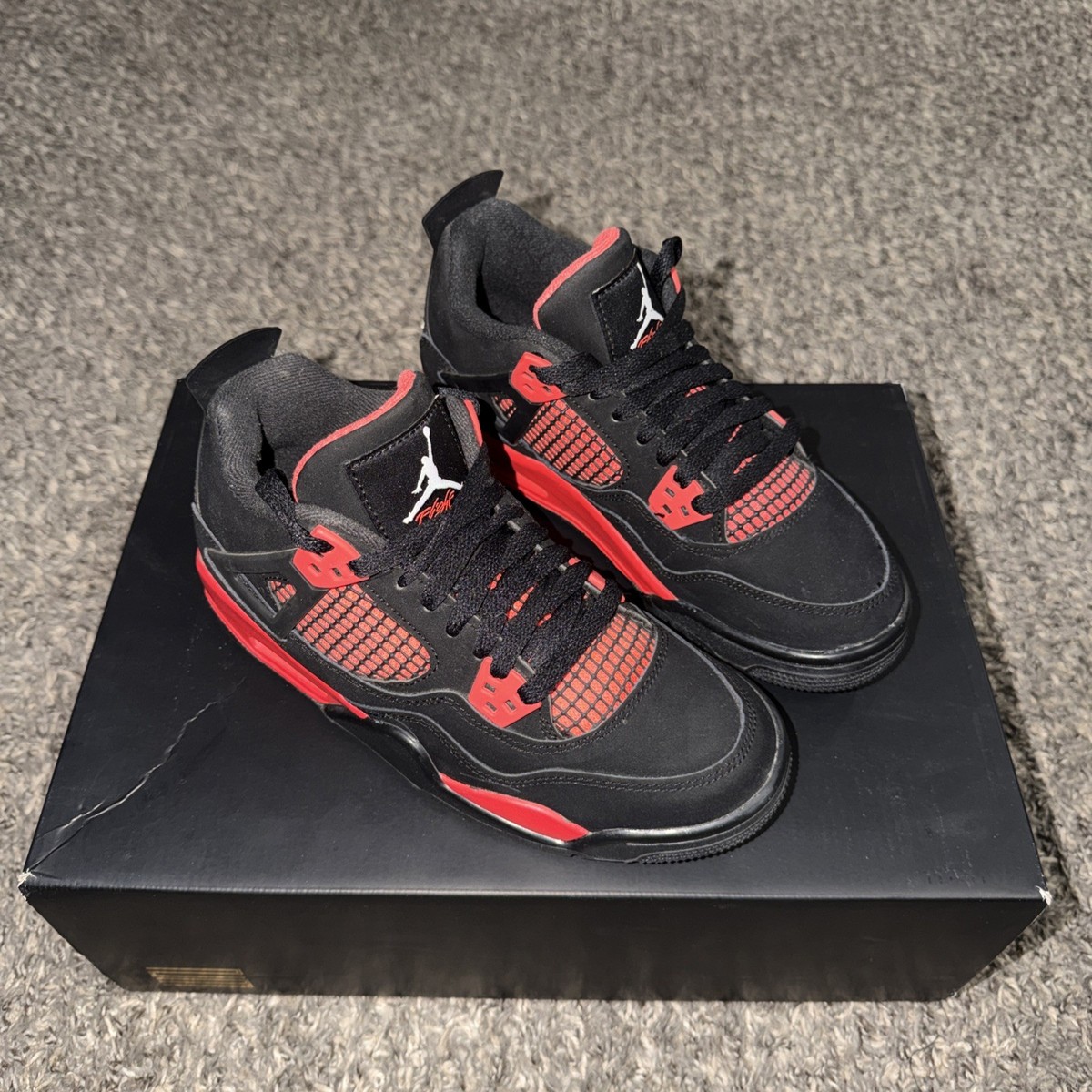 Size 5.5 - Nike Air Jordan 4 Retro GS Red Thunder Men's Shoes | eBay