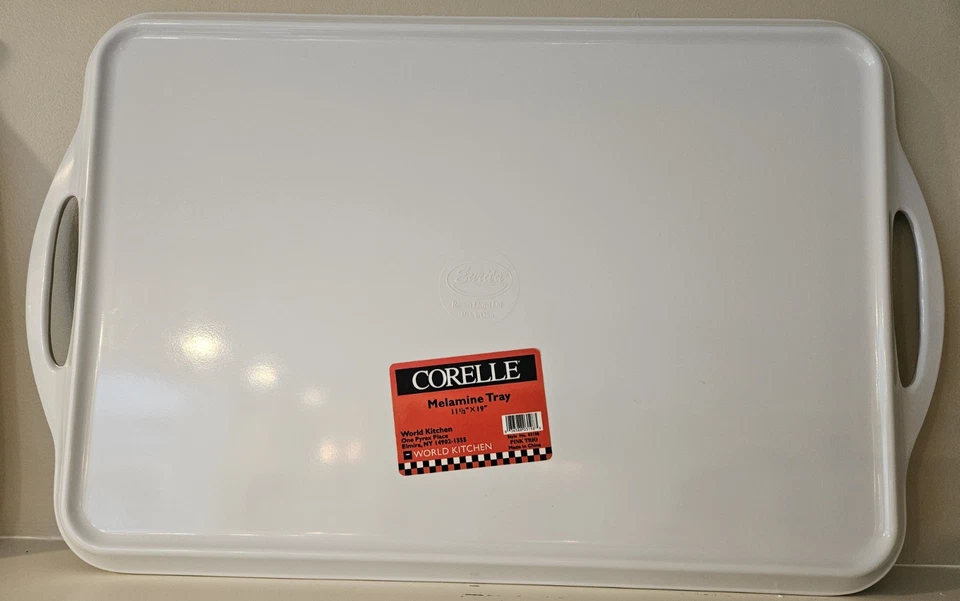 Bandeja para servir Corelle Reston Lloyd PINK TRIO melamina 19", ¡borde floral! Foto 2 de 2