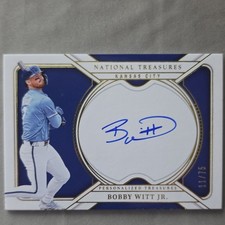 2025 Panini National Treasures Bobby Witt Jr FP-BWJ Auto /75 Royals