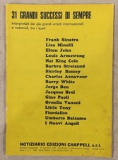 Artisti Vari "31 Grandi Successi Di Sempre" (Spartito Musicale) (Buone...