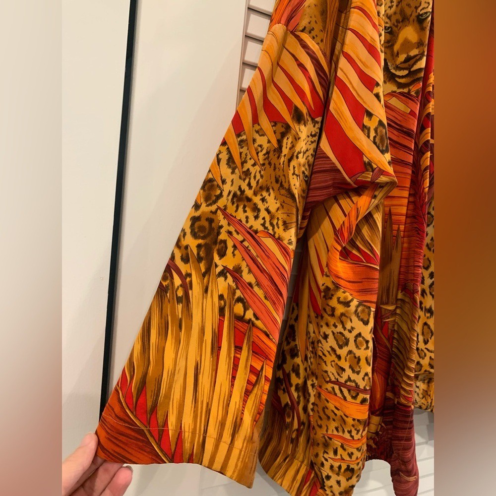 Vintage Reversible light jacket button down anima… - image 2