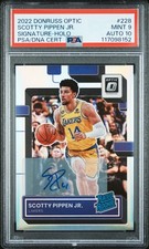 2022 PANINI DONRUSS OPTIC SIG-HOLO #228 SCOTTY PIPPEN JR. PSA 9 AUTO 10