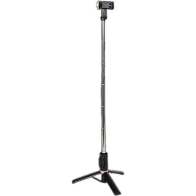 Selfie Stick Stativ Bluetooth Fernbedienung 360°-Rotation Schwarz/Silber