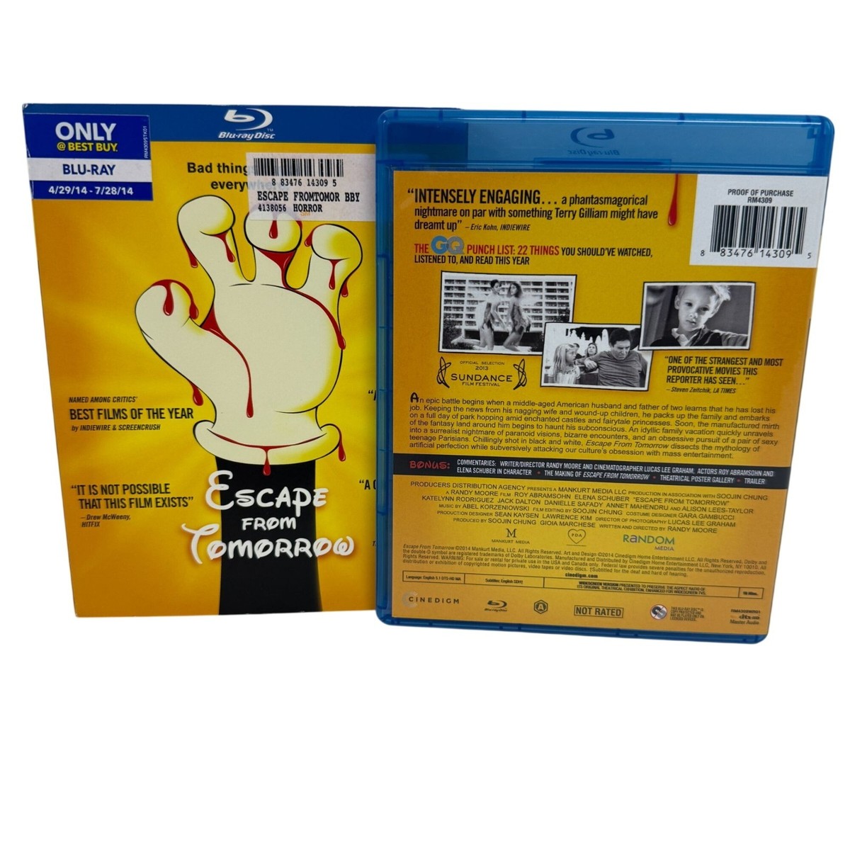 Escape From Tomorrow (Blu-ray Disc, 2014, Only Best Buy) for sale 