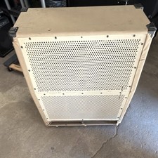 PV412 Beige PA Speaker Cabinet with Metal Grill and Protective Corners