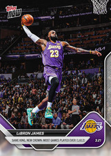 2026 Topps NOW #221 LeBron James Most Games Played Ever Lakers OA7