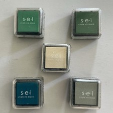 5 S.E.I. Chalk Ink Block Assorted Green Blue Grey NOS Conforms to ASTM D-4236