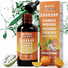 Soursop Bitters Liquid Drops 10 in 1 with Sea Moss, Moringa, Turmeric, Black See