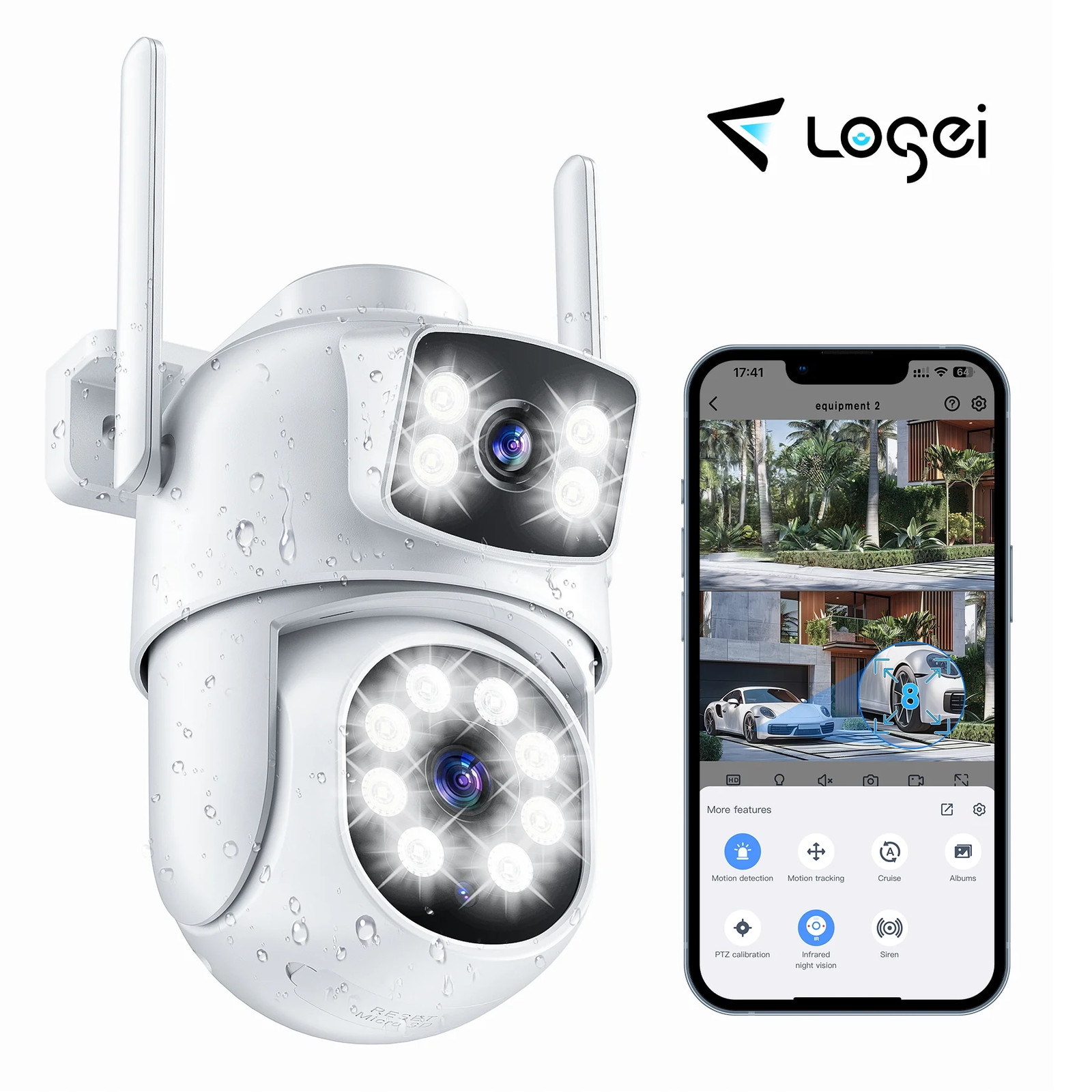 Losei A30 Indoor/Outdoor 4K Smart Security Camera, 2.4G&Amp;5G Wifi With Night