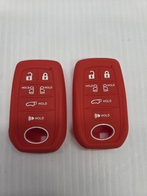Toyota sienna 2 Red Silicone Remote Key Cover With Power Back Door 2021-2026