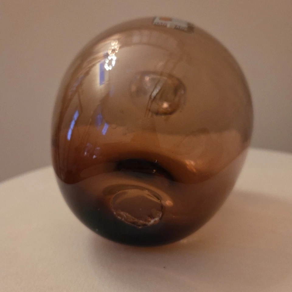 "Pisapapeles Blenko Glass Amatista púrpura Apple Art Glass #882 4 1/4""" Foto 4 de 4