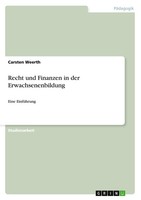 Recht Und Finanzen In Der Erwachsenenbildung Carsten Weerth