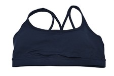 Prana  Women's Activewear Strappy Back Black Sports Bra - L Nylon/Spandex Blend