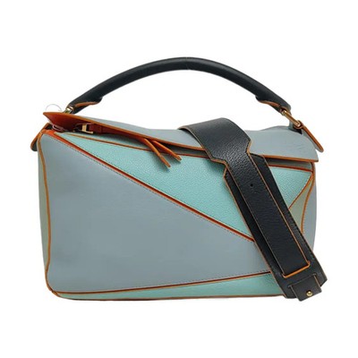 LOEWE Puzzle Handbags Leather Blue Free Shipping | Duties Paid