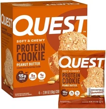 (Free Duty Tax) Quest Nutrition Peanut Butter Protein Cookie, 15g Protein, 1