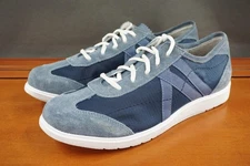 Munro Clemens Shoes Womens Size 9.5W Blue Gray Suede Lace Up Comfort Casual