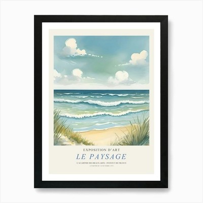 Claude Monet Style Art Exhibition L Framed Wall Art Poster Canvas Print Picture