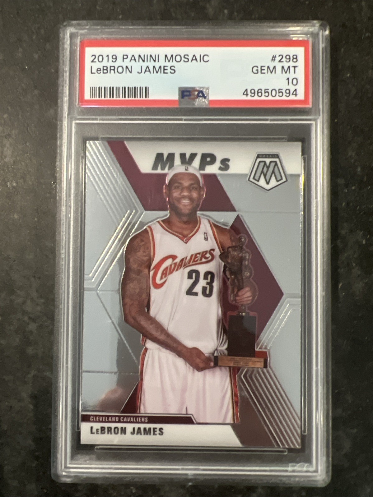2019-20 Panini Mosaic MVPs LeBron James #298 PSA 10