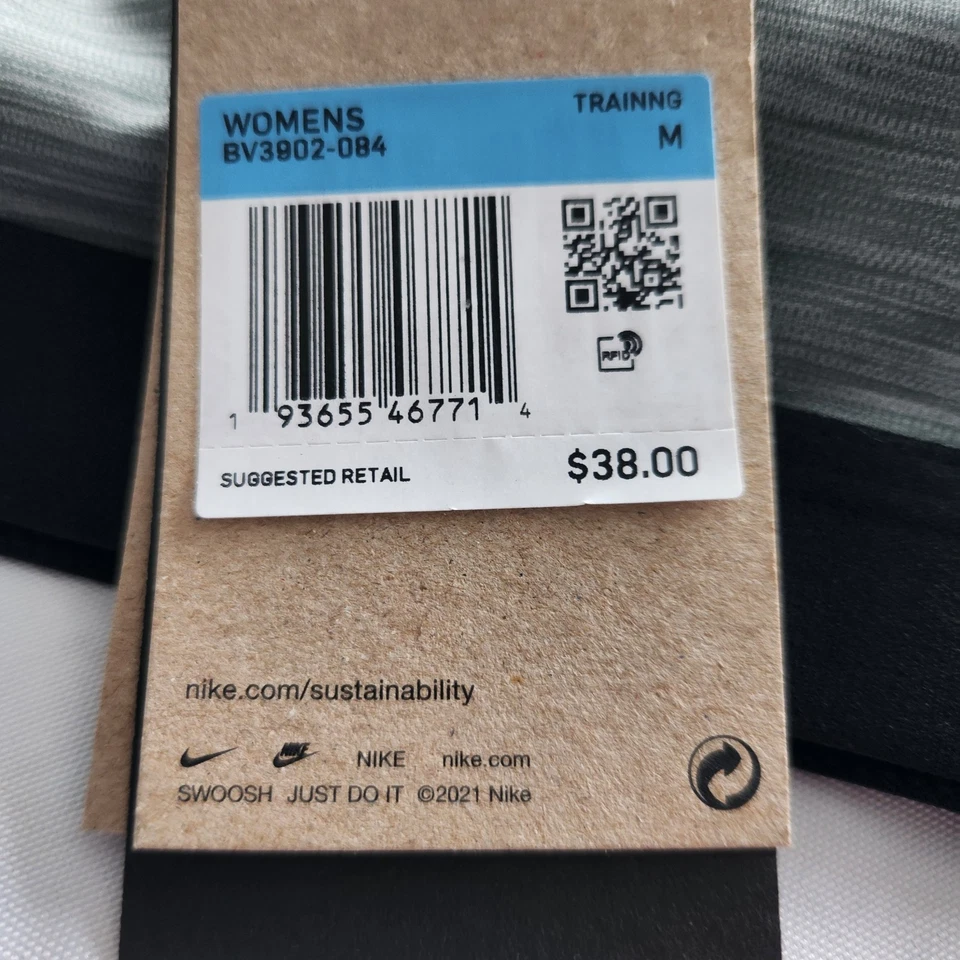 NEW! NIKE [M] Women's DRI-FIT Padded Sports/Yoga Bra-Heather Grey BV3902-084 - Image 3 of 3