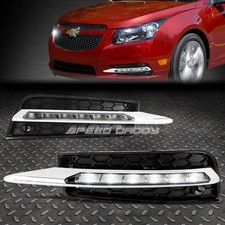 For 11-16 Chevy Cruze Full Led Drl Oe Bumper Fogdaytime Running Lightbezel Kit