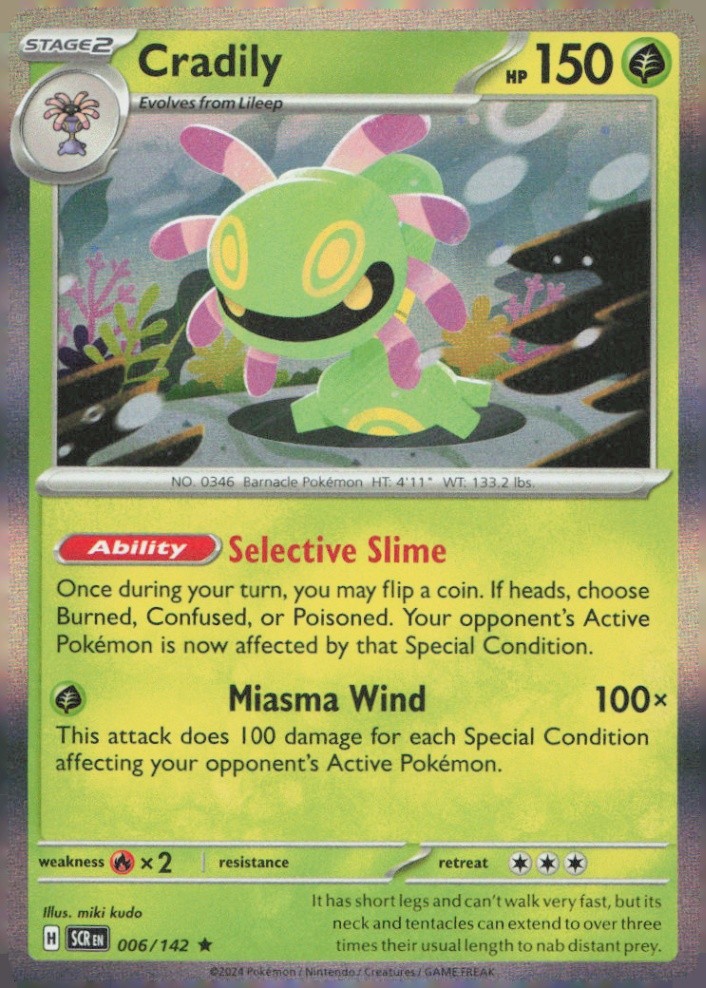 Cradily Rare SV07: Stellar Crown 006/142 NM