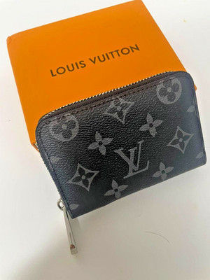 Louis Vuitton  Black Monogram Eclipse Canvas Zippy Zip Around Coin Purse