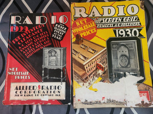 1929 & 1930 Radio Chicago Salvage Stock Store & Allied Radio Wholesale Catalogs