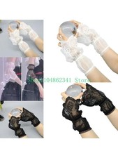 652F Lace Flower Sleeves Detachable Arm Sleeves for Women Girl Lace Wrist Cuffs
