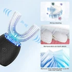 U-Shaped Electric Toothbrush with Silicone Bristles - 360° Teeth Whitening Clean