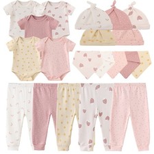 Newborn Baby Girl Boy Clothes Baby Outfits Pants Bodysuits Gifts Set Layette ...