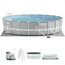 Intex 20ft x 52in Prism Frame Above Ground Swimming Pool Set with Filter Pump