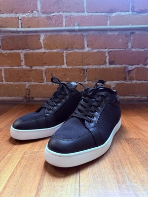 Christian Louboutin Rantulow Black Low Top Sneakers Red Bottom Sz 44 EU / 11 US