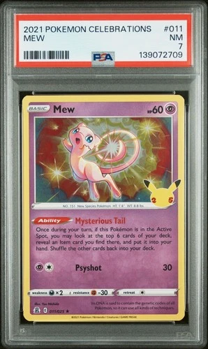 2021 POKEMON CELEBRATIONS #011 MEW PSA 7