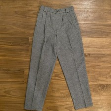 Vintage Giorgio Sant Angelo Wool Pleated Houndstooth Pants Women s 10