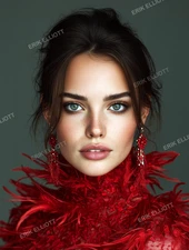 8x10 Art Print Photo Brunette Model Picture Gorgeous Woman Collectible Portrait