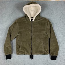 Twenty Montreal Champlain Bomber Jacket Womens Small Green Corduroy Sherpa Nwt