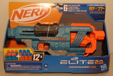 NERF ELITE 2.0 COMMANDER RD-6 New / 12 Official Darts / 6-Dart Rotating Drum