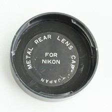 Metal Rear Lens Cap For Nikon - Threaded Twist-On - F Mount
