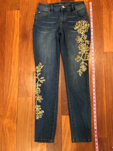 Inc International Concepts Skinny Fit Jeans Denim con oro floral para mujer Talla  4 | eBay
