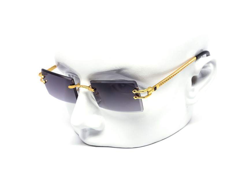 Pink Tint Mens Square Gold Frame Designer Hip Hop Shades Pink Tint Mens Square Gold Frame Designer Hip Hop Shades