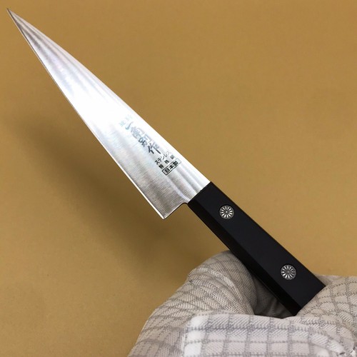 Stainless Petty Precision Kitchen Knife 4.7" 120mm Double-Bevel-9:1 Seki Shimizu - Picture 10 of 24