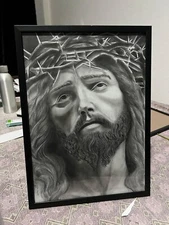 art/Jesus/pencil/work/paper/hand make/only pencil/sri lanka/ hard work/beautiful