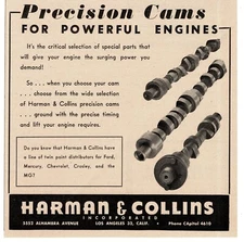 1951 HARMAN & COLLINS hot rod speed car parts Los Angeles Vintage Print Ad 6