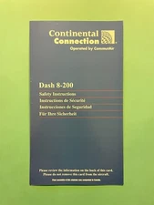 CONTINENTAL AIRLINES SAFETY CARD--Q-200